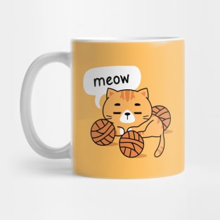 Orange cats wants to play Mug